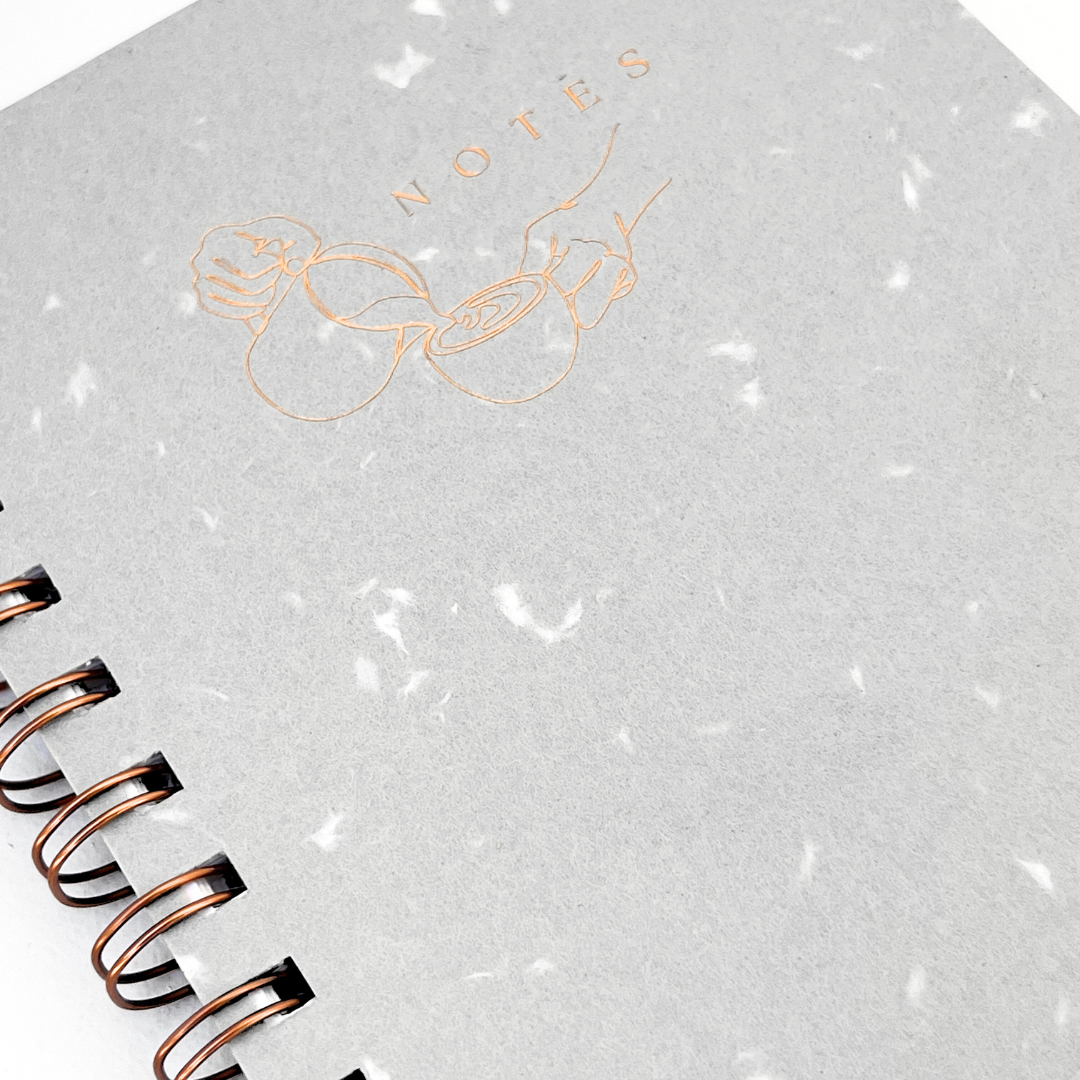 Paper Baristas Grey Recycled Handmade Paper Journal