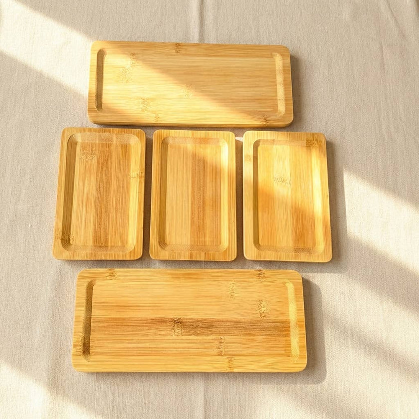 Bamboo Dining Plate Set | 5 pieces
