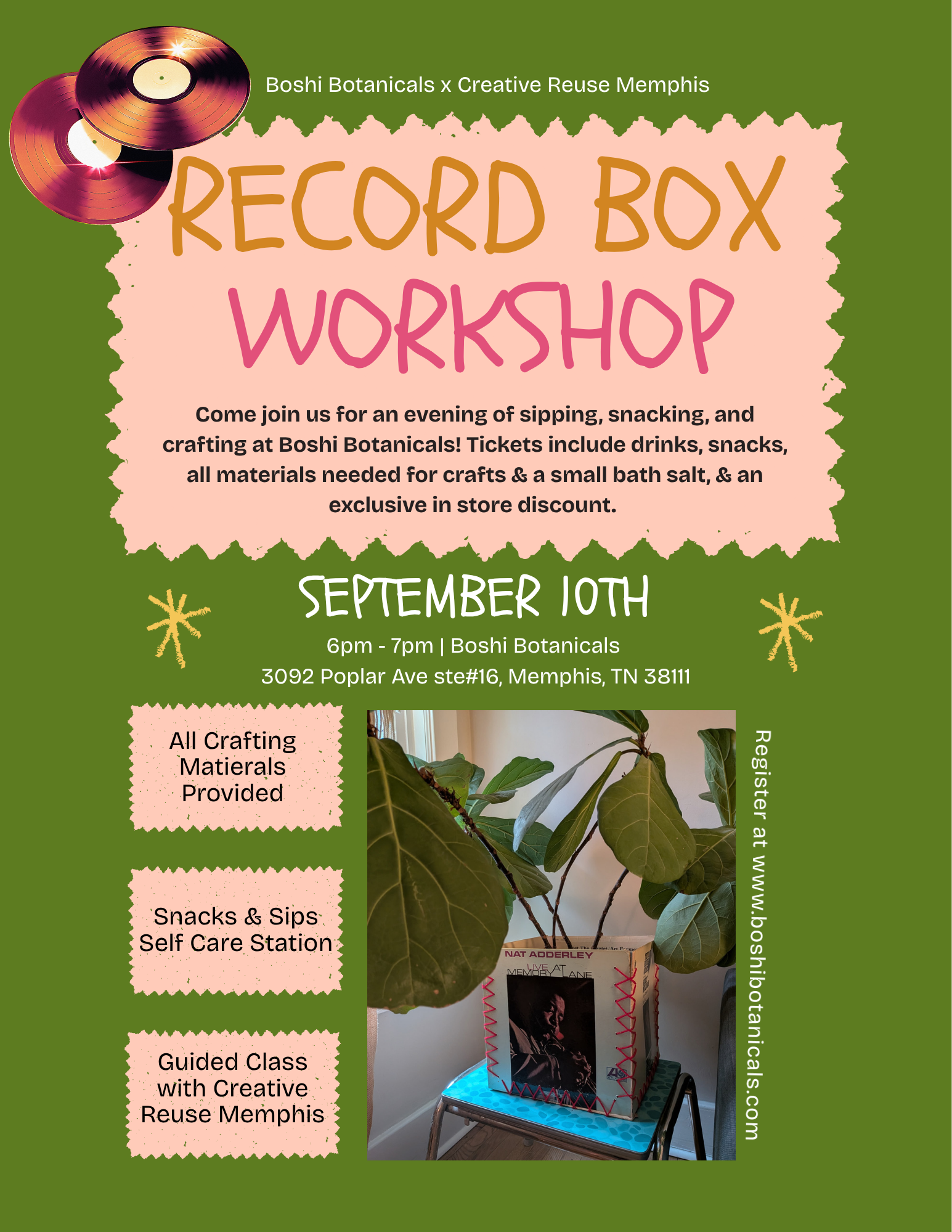 Snack & Craft Record Box Workshop with Creative Reuse Memphis