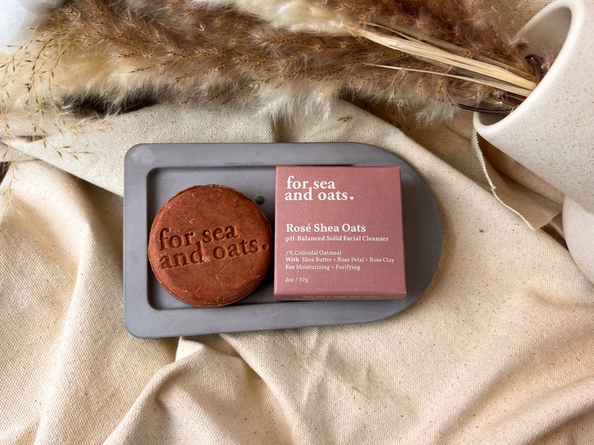 for sea and oats Rosé Shea Oats pH-Balanced Solid Facial Cleanser