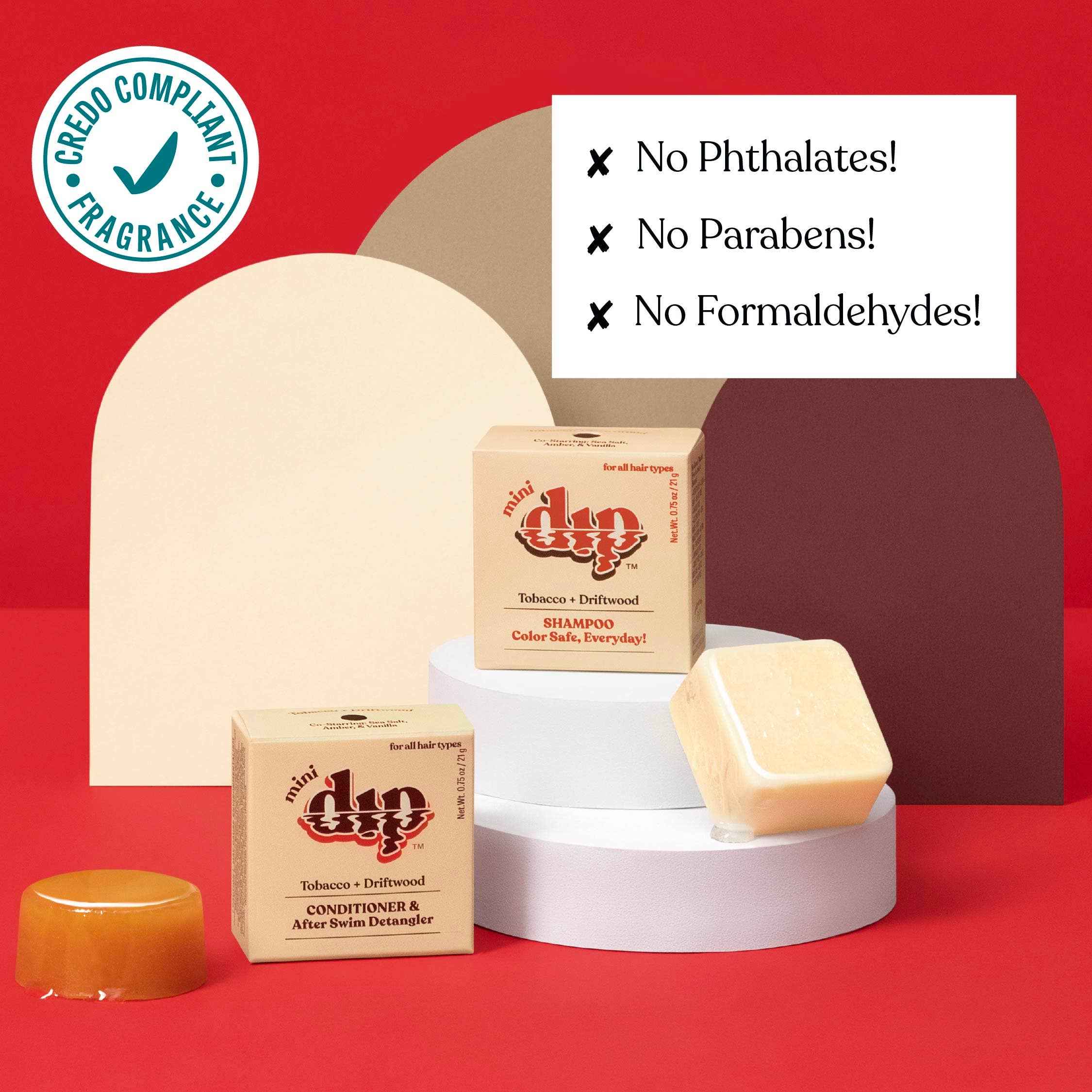 Mini Dip Shampoo Bar: Color Safe, Everyday - Tobacco & Driftwood: 0.75 oz