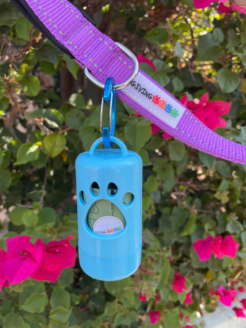 Giving Paws Compostable Poop Bag Dispenser: Blue
