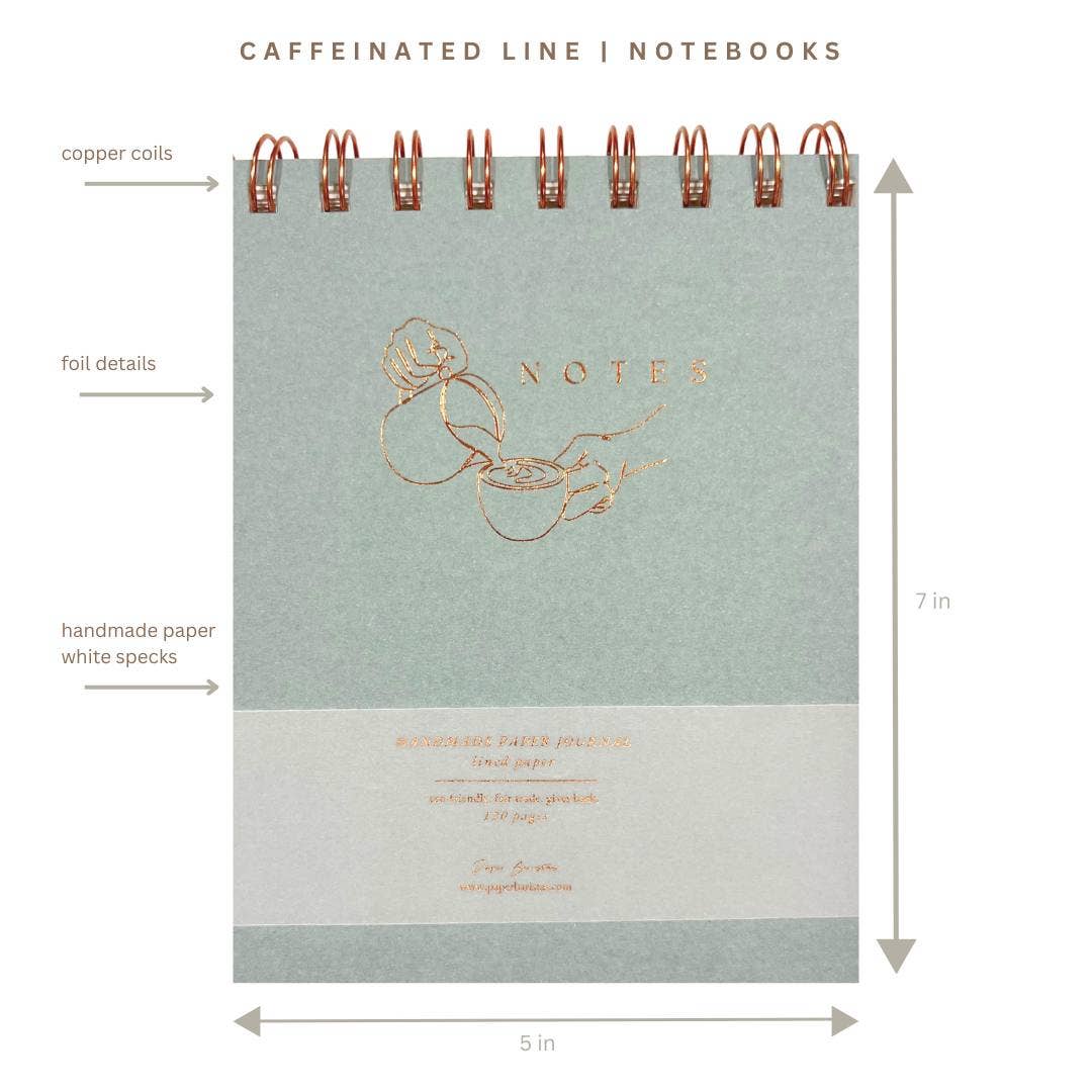 Paper Baristas Grey Recycled Handmade Paper Journal