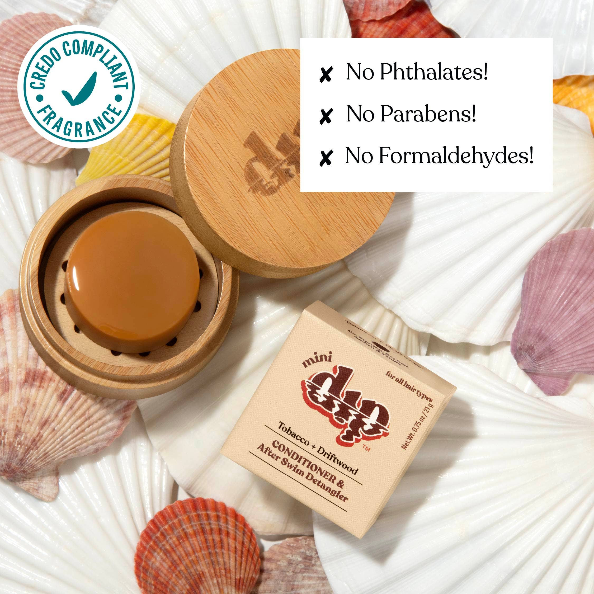 Mini Dip Conditioner & After Swim Detangler - Tobacco & Driftwood: 0.75 oz