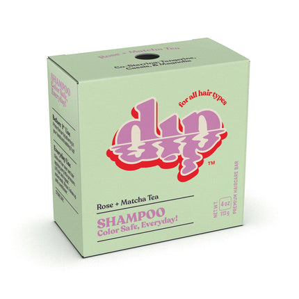 Dip Color Safe Shampoo Bar for Every Day - Rose & Matcha Tea