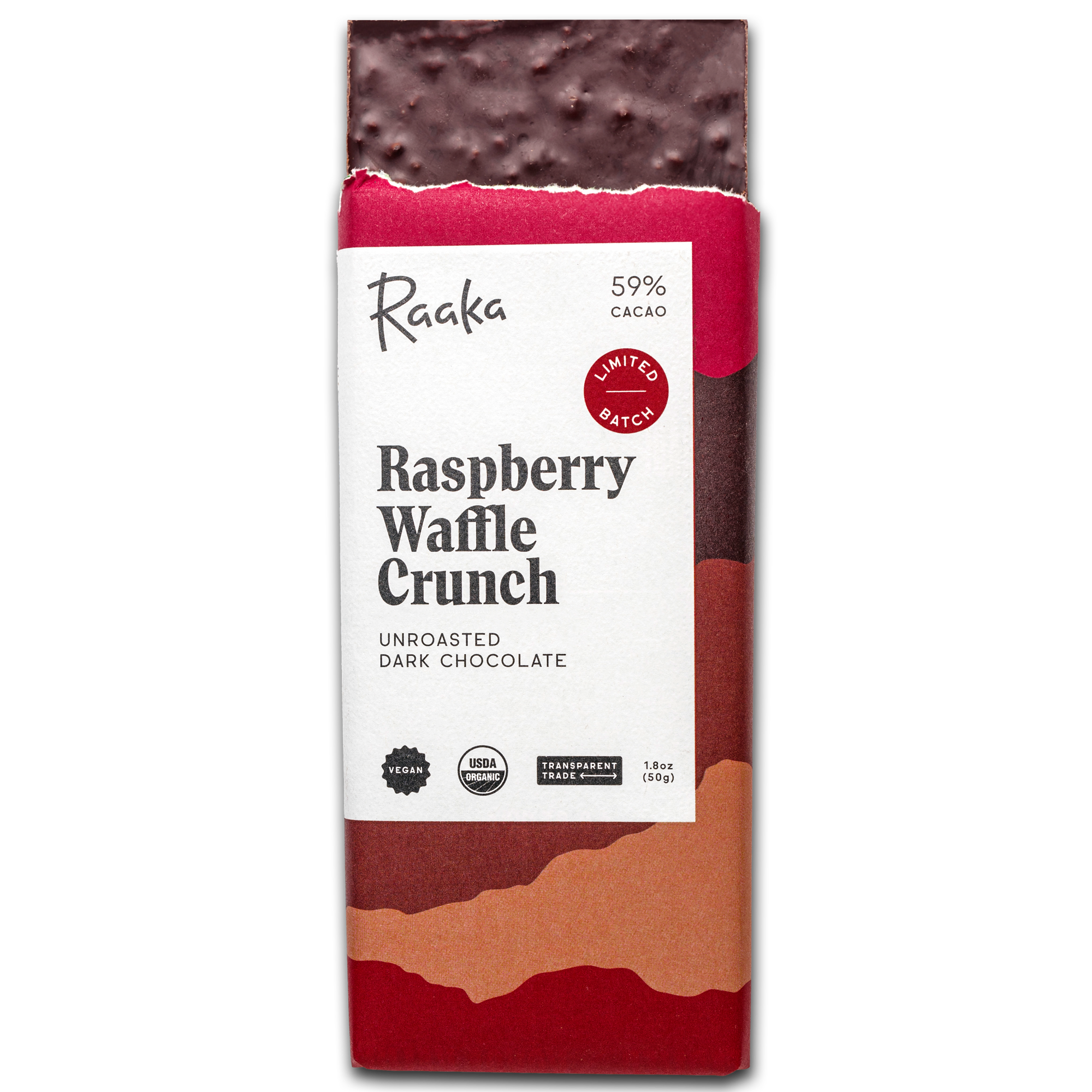 60% Raspberry Waffle Crunch Bar