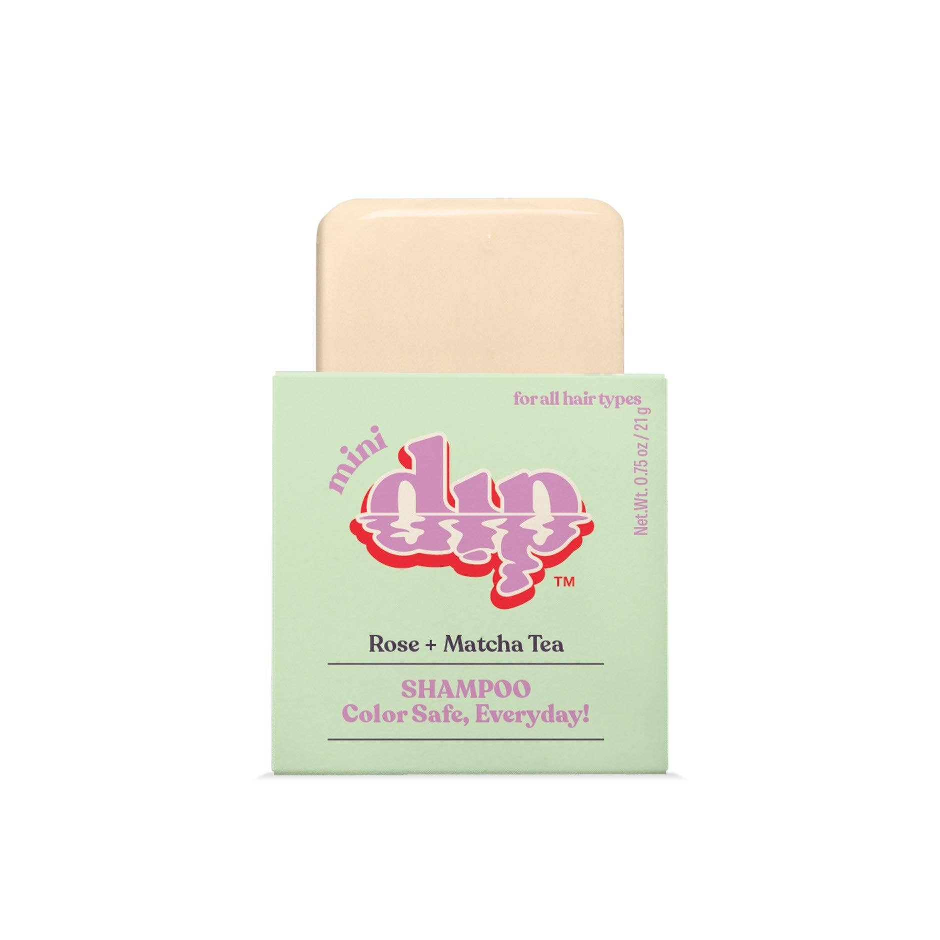 Mini Dip Shampoo Bar: Color Safe, Everyday - Rose & Matcha Tea: 0.75 oz