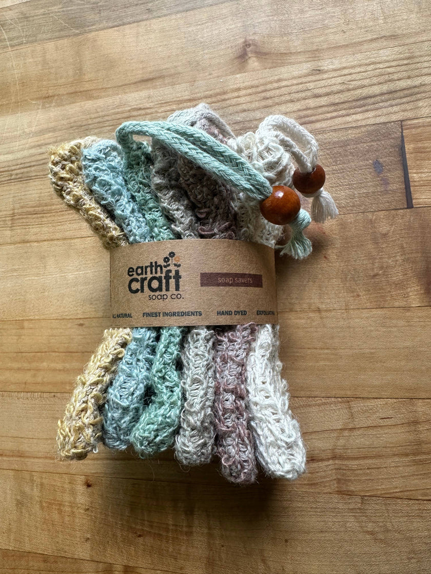 Sisal Soap Saver Bags (Set of 6) - Earthtone