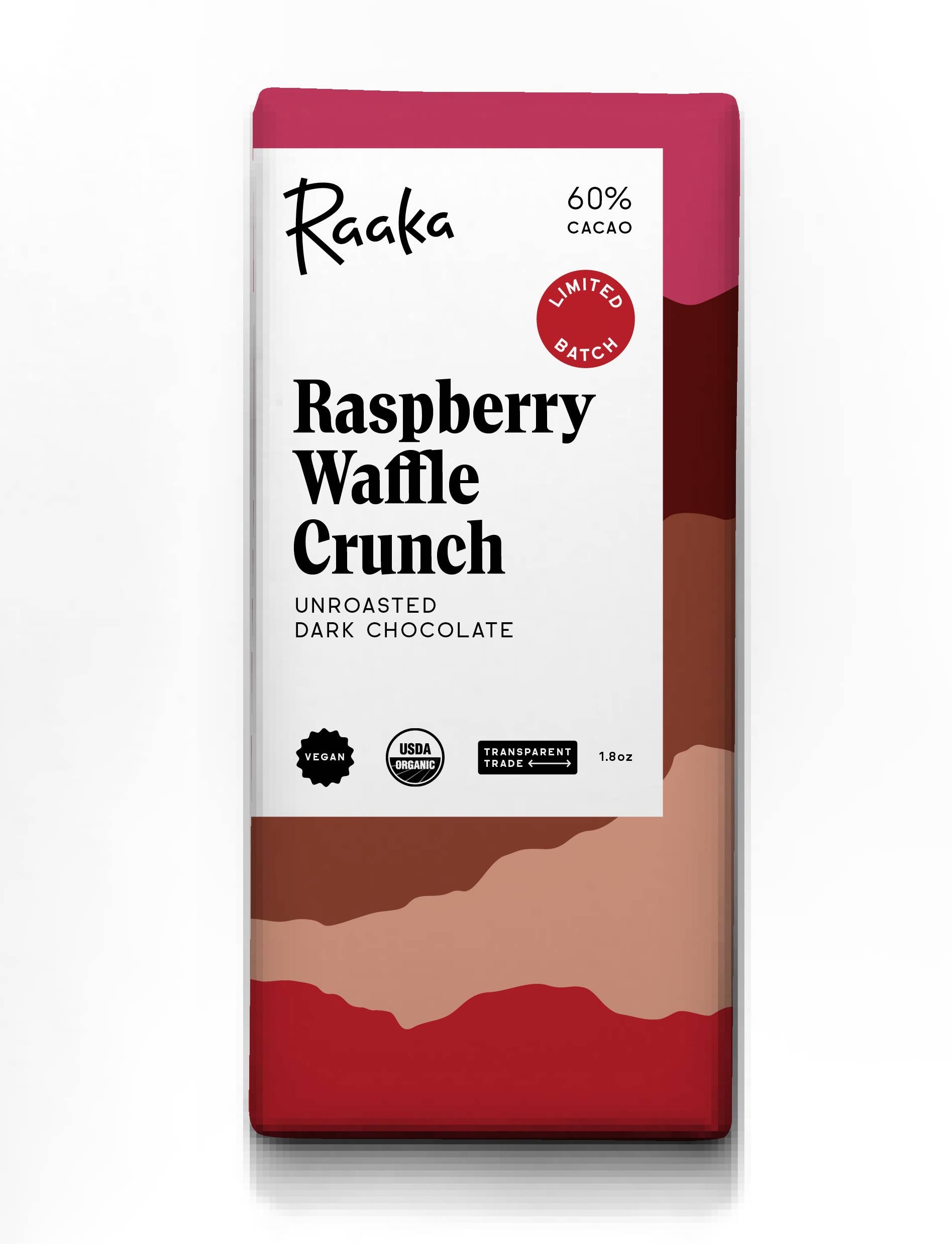 60% Raspberry Waffle Crunch Bar