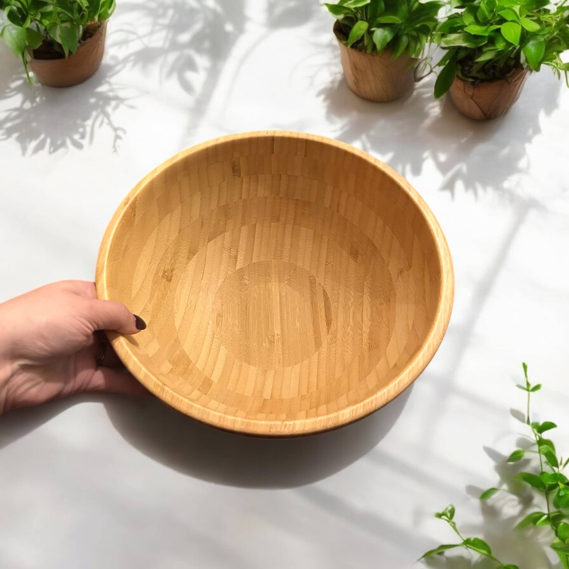 Small Bamboo Serving Bowl
