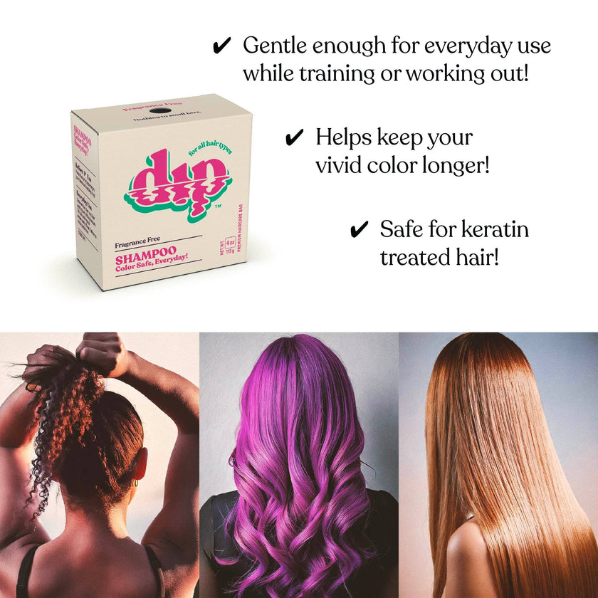 Dip Shampoo Bar: Color Safe, Everyday - Fragrance Free: 4 oz