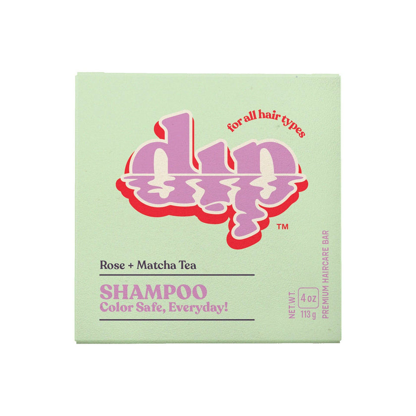 Dip Color Safe Shampoo Bar for Every Day - Rose & Matcha Tea