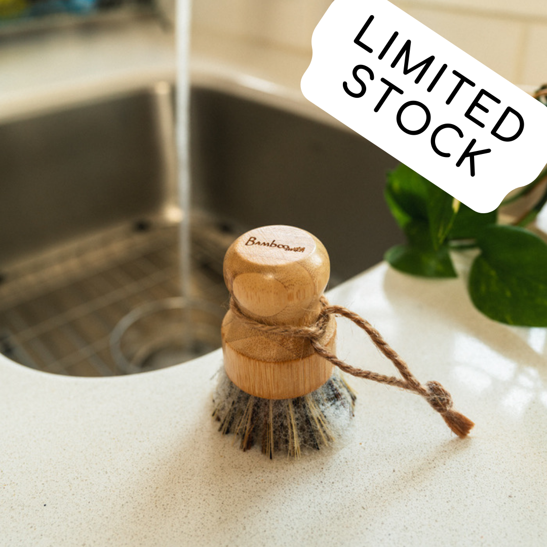 Bamboo Pot Scrubber Brush