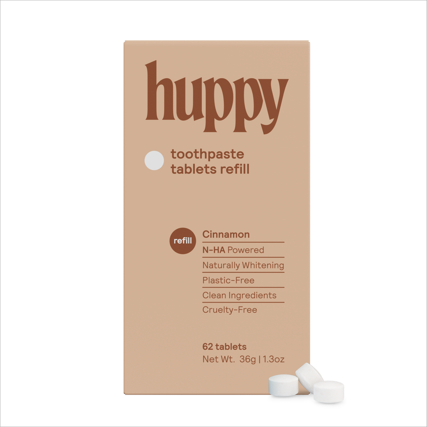 Huppy Fluoride-Free Toothpaste Tablets | Refill | Cinnamon