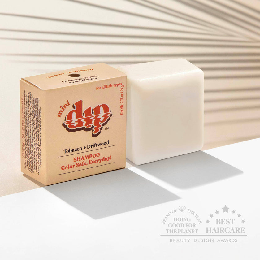 Mini Dip Shampoo Bar: Color Safe, Everyday - Tobacco & Driftwood: 0.75 oz