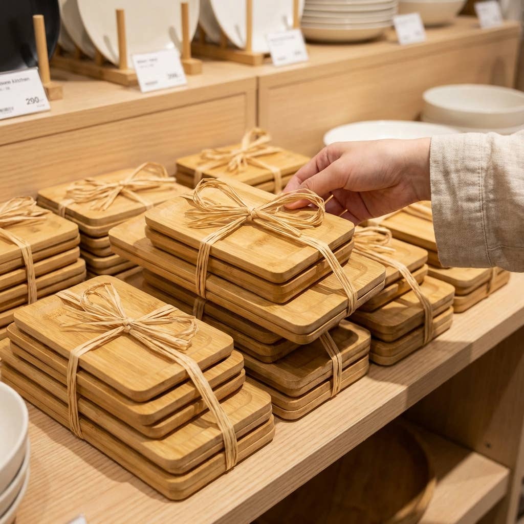 Bamboo Dining Plate Set | 5 pieces