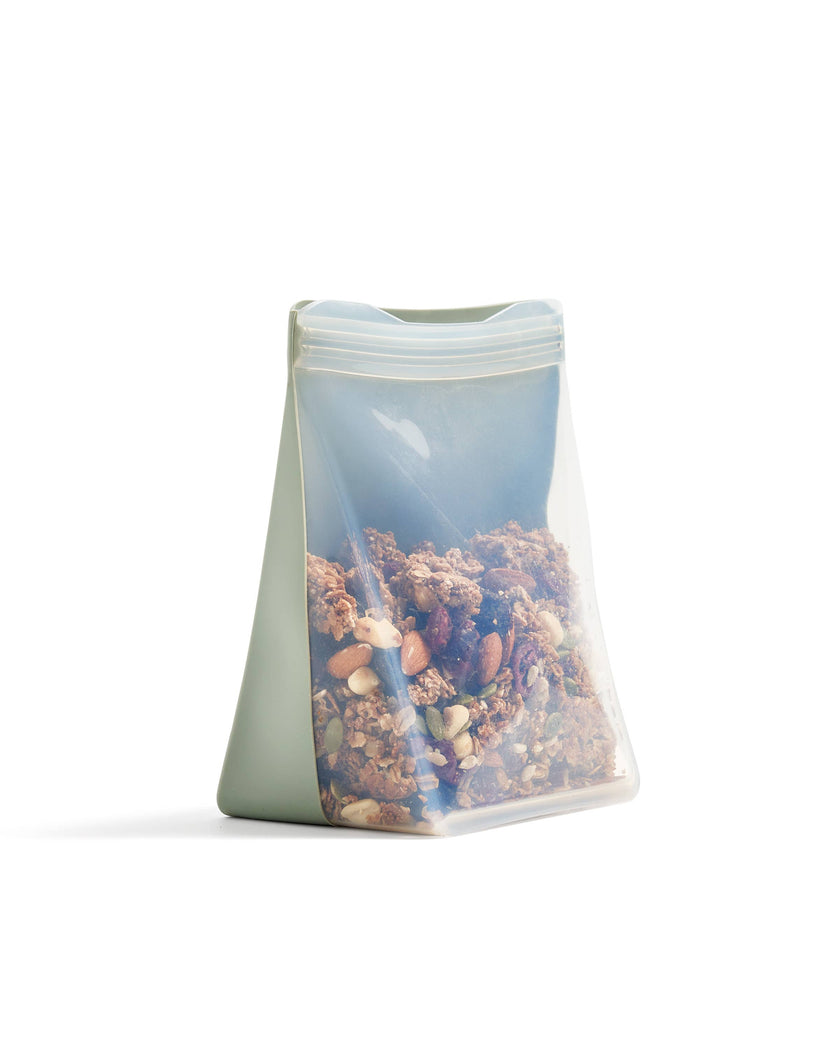 W&P Reusable Silicone Bags - Stand Up : Slate / 50 oz