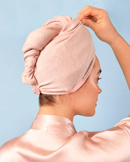 Silk Hair Towel: Pink