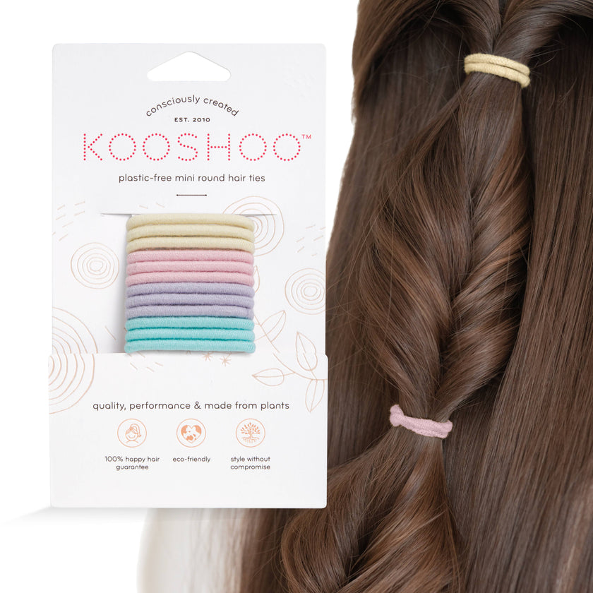 Kooshoo Hair Ties - Round - Mini 12-pack - Pastel Blooms