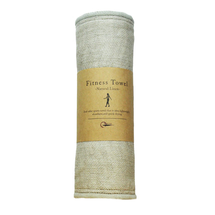 Nawrap Charcoal-infused Fitness Towel, Natural Linen