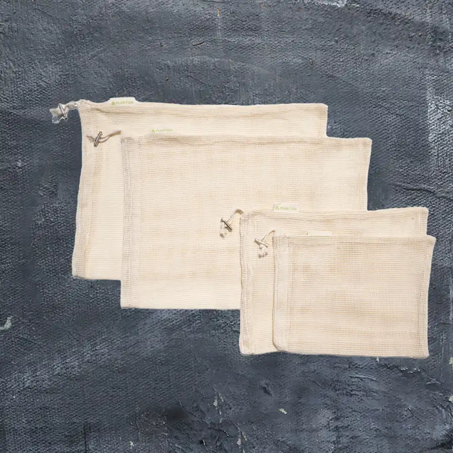 Set of 4 Organic Cotton Produce Bags