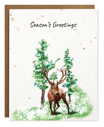 Seed Card, SEASON'S GREETINGS DEER